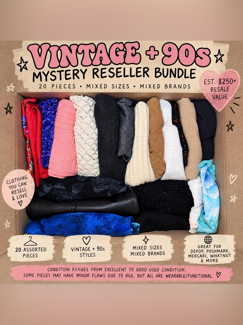 📦 20-Piece Vintage + 90s Not So Mystery Reseller Bundle